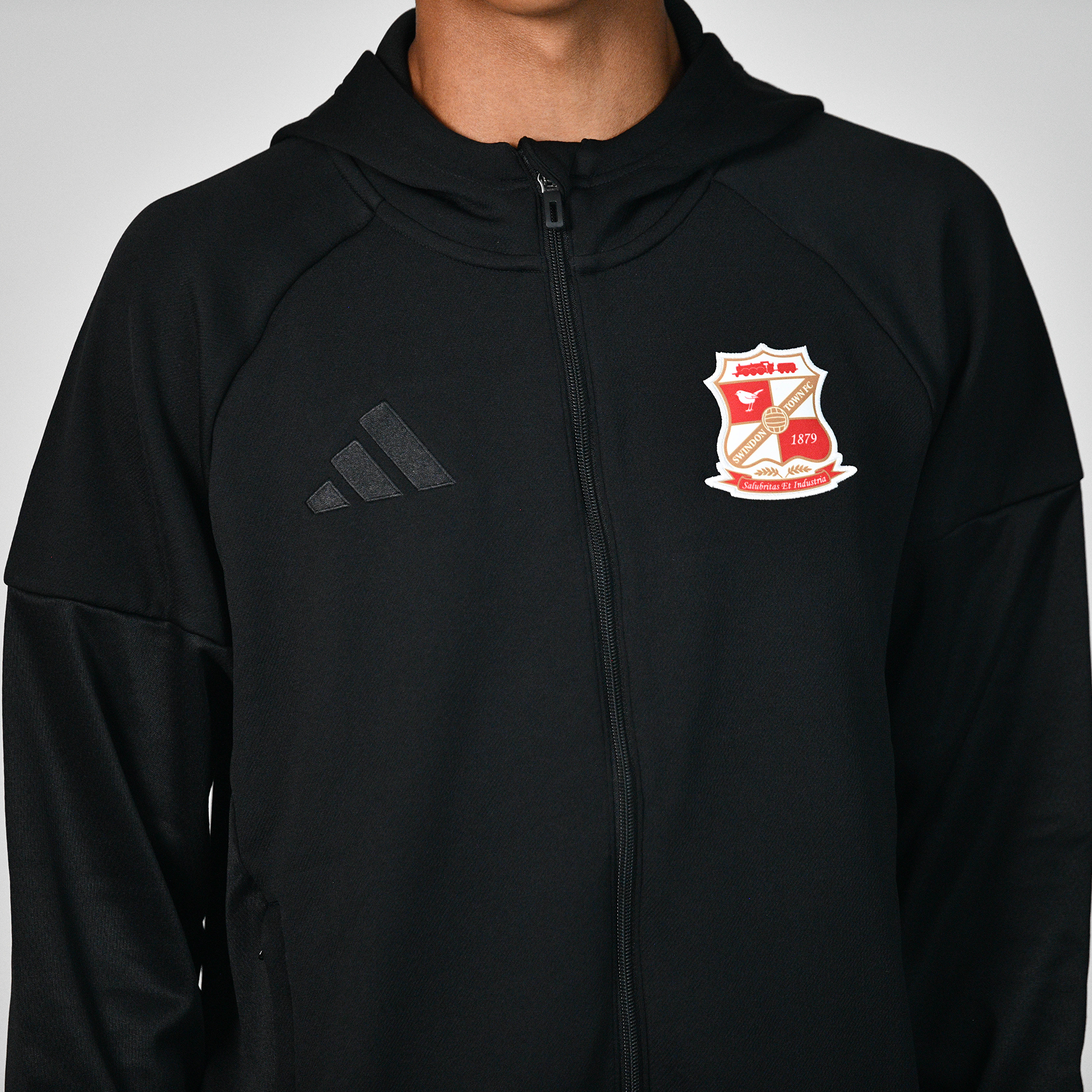 Swindon Town x Adidas Full Zip Hoodie - Adults
