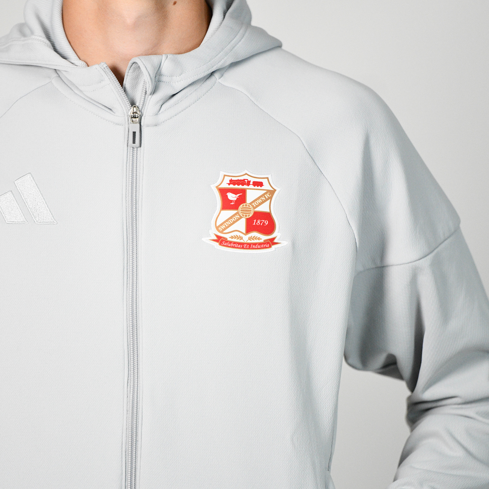 Swindon Town x Adidas Full Zip Hoodie - Adults
