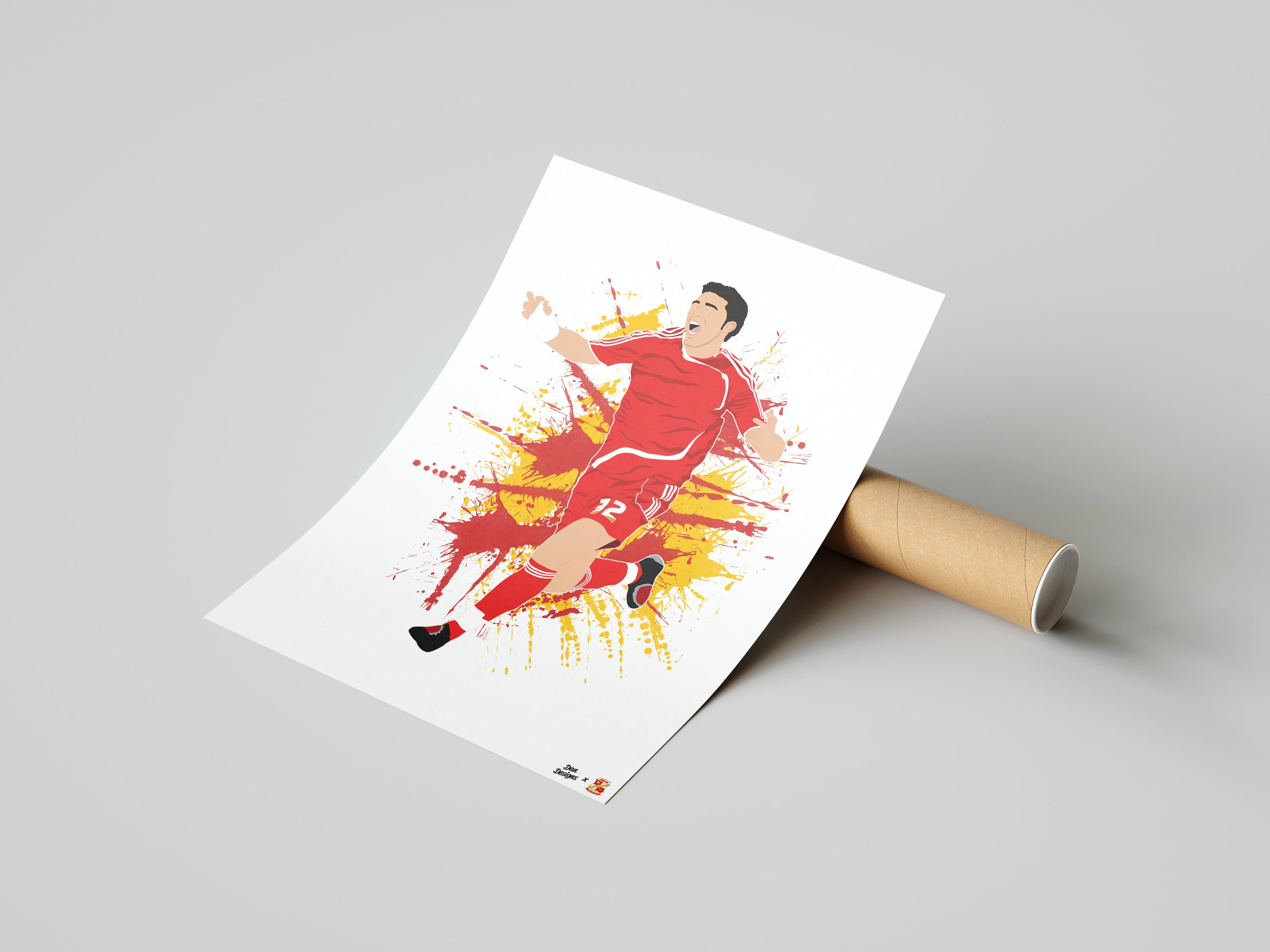 Charlie Austin Print A3 - Dan Designs