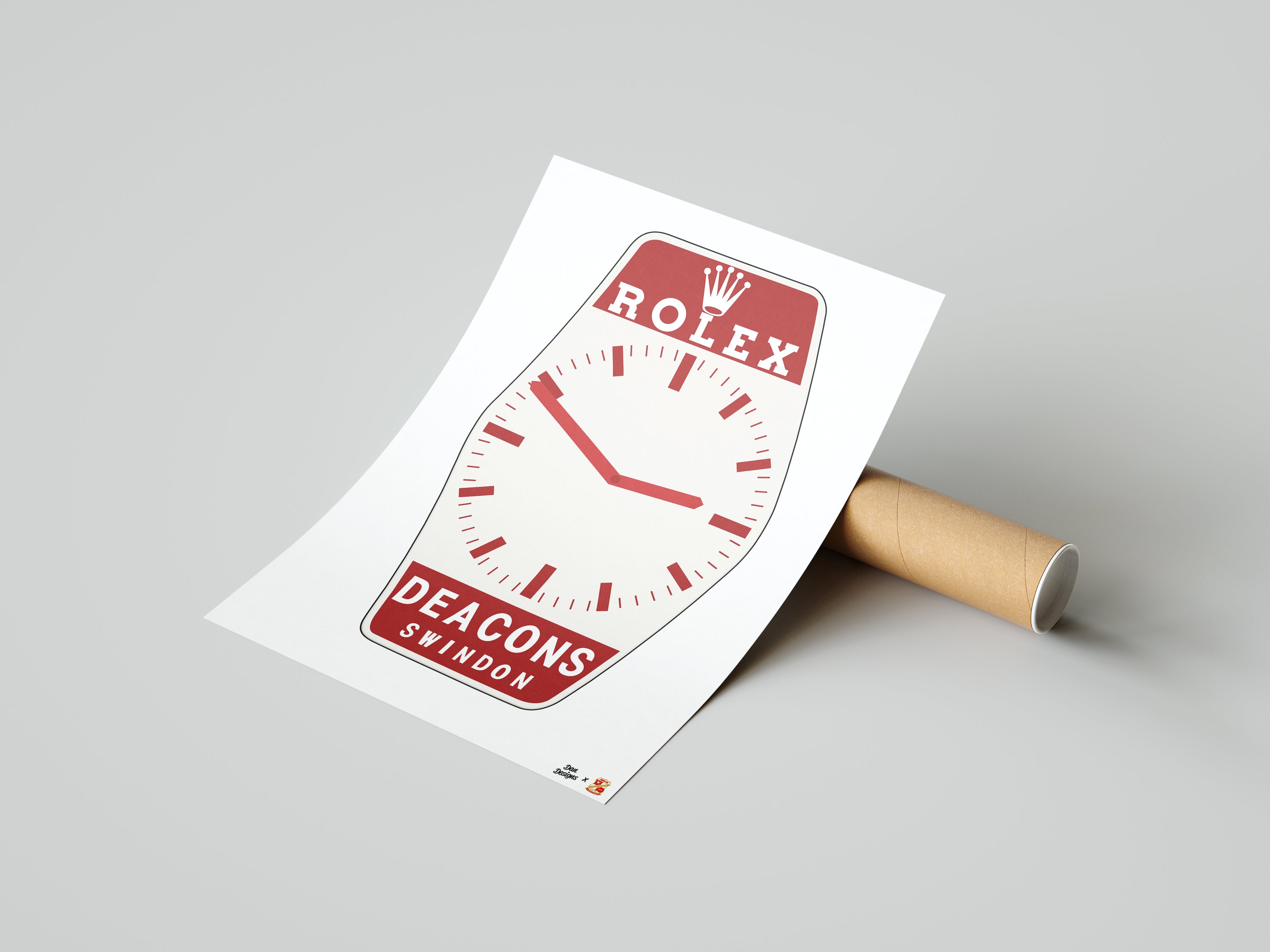 Rolex Clock Print A3 - Dan Designs – Swindon Town Football Club