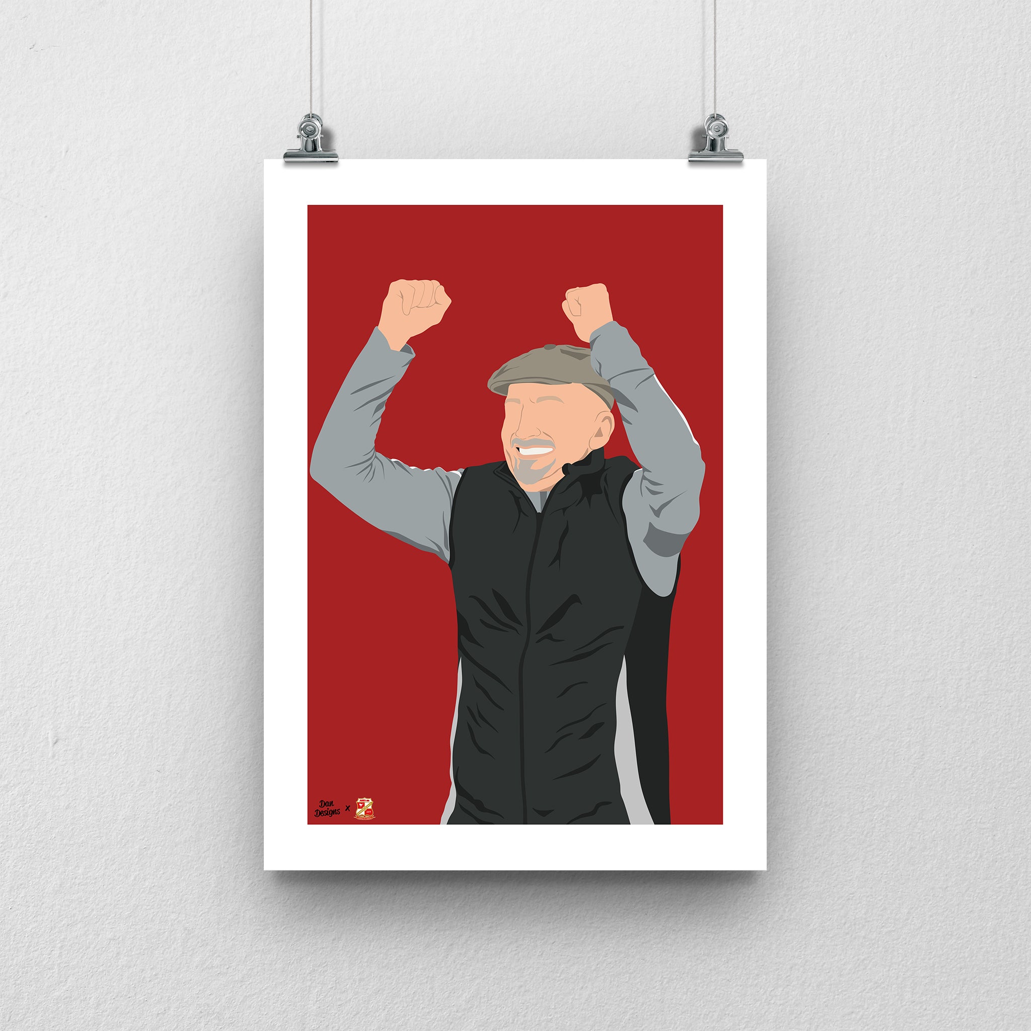 Ian Holloway Print A3 - Dan Designs