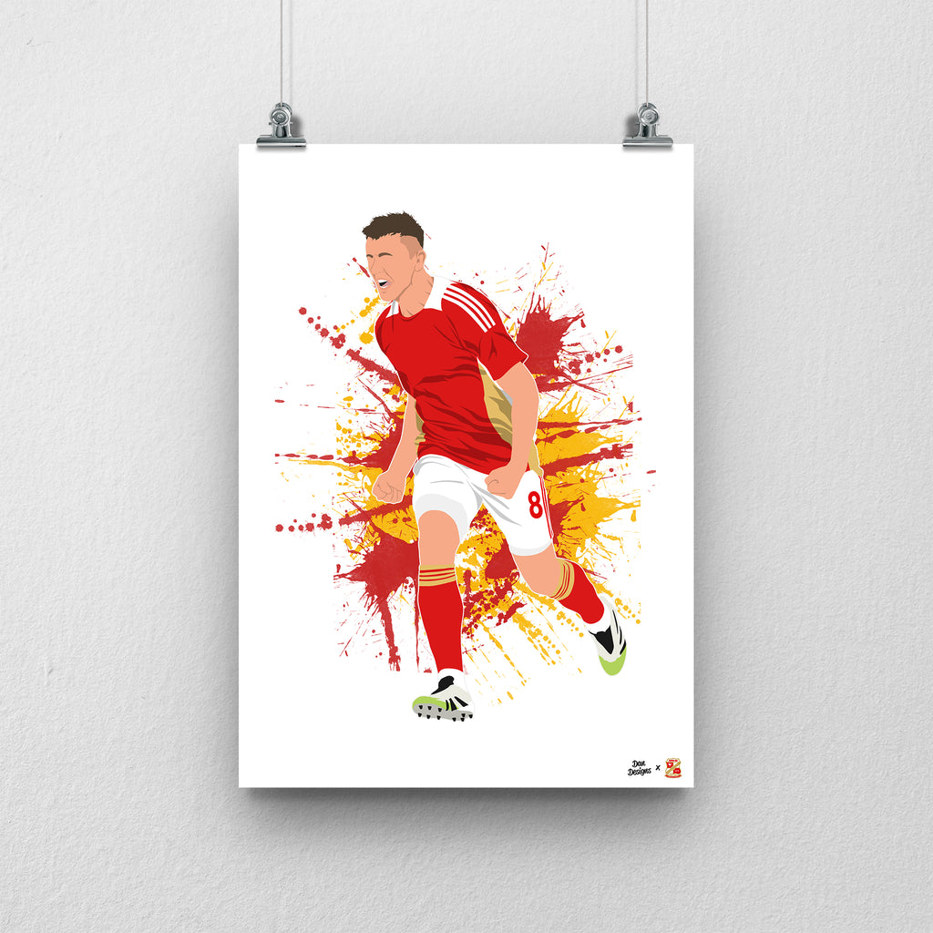 Ollie Clarke Print A3 - Dan Designs