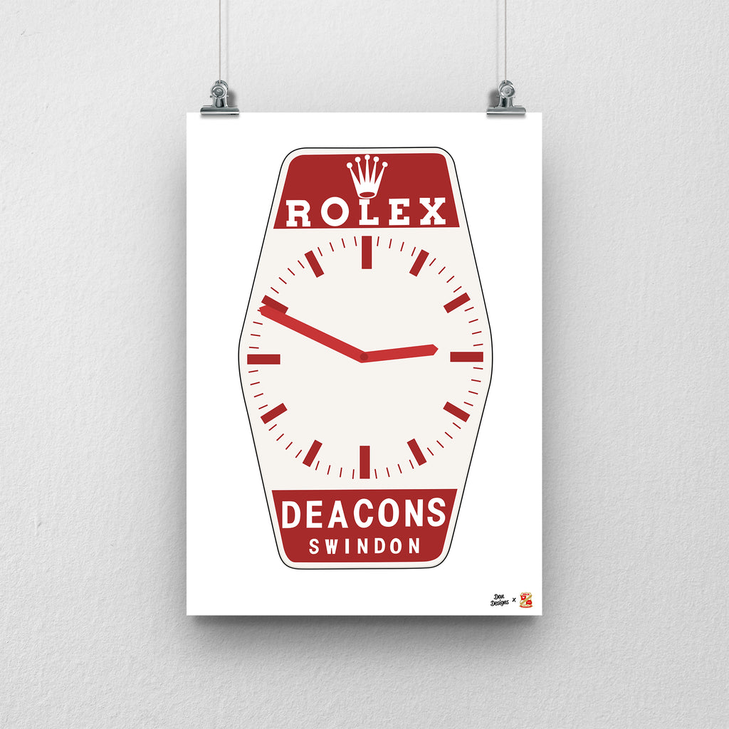 Rolex Clock Print A3 - Dan Designs