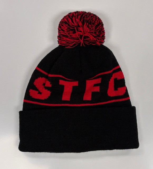 STFC Black/Red Bobble Hat