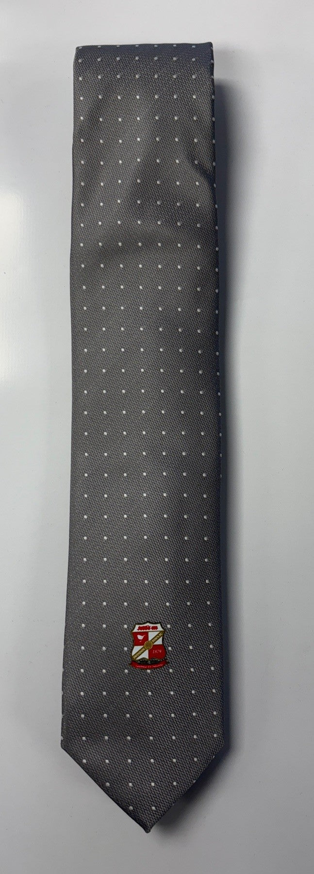 Grey and White Dot Tie
