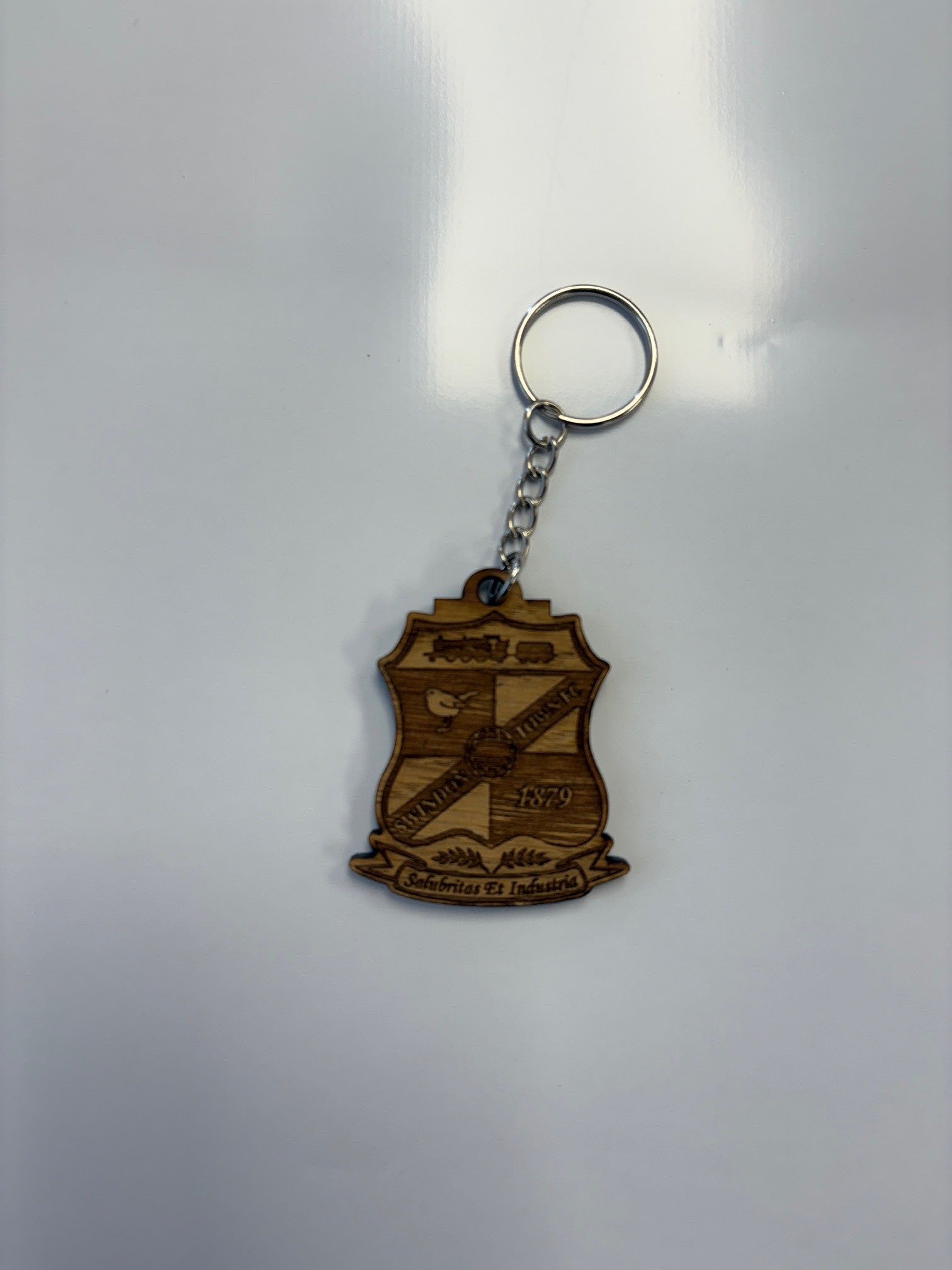Wooden Club Crest Keyring