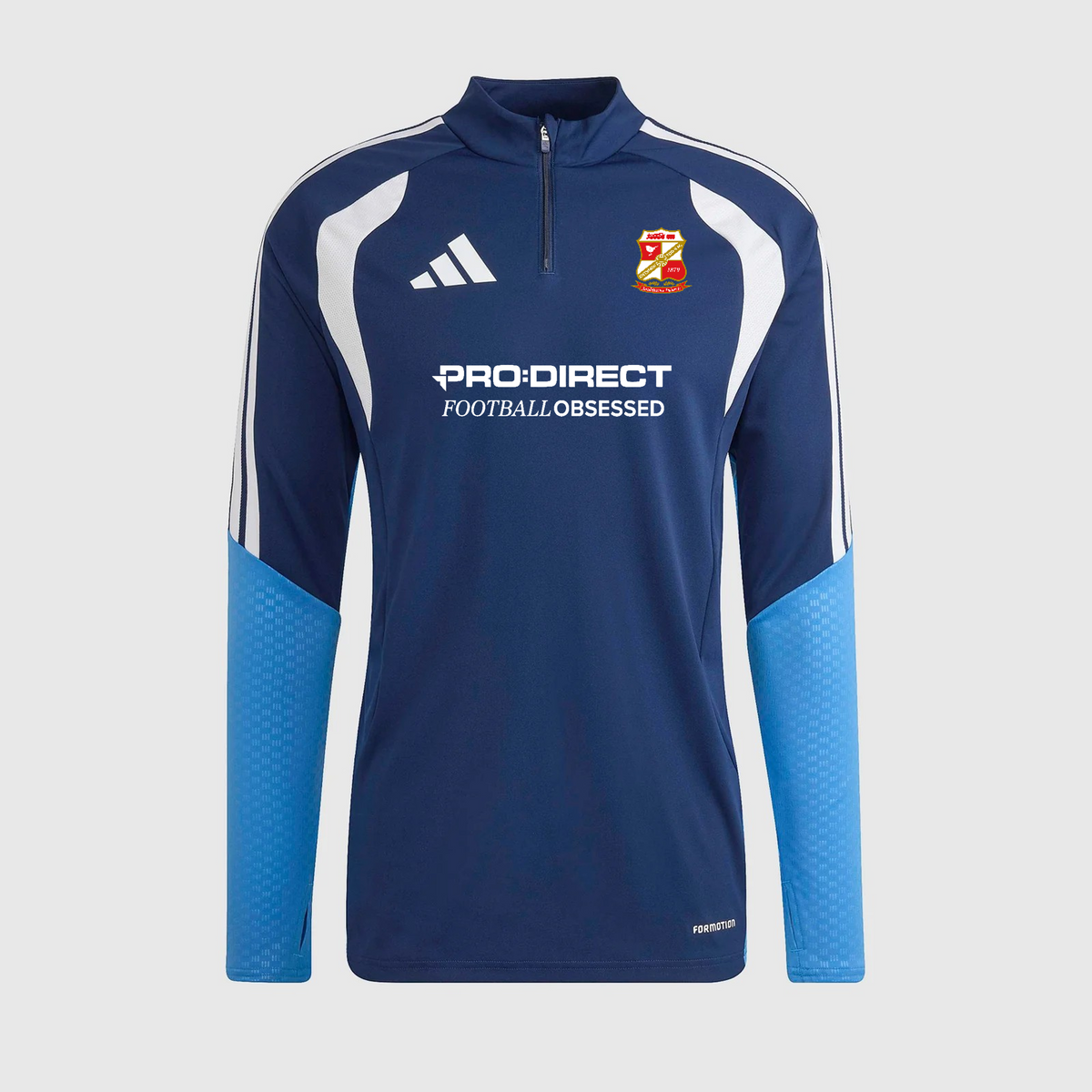 Swindon Town x Adidas Staff Travel Drill Top - Kids (Navy)